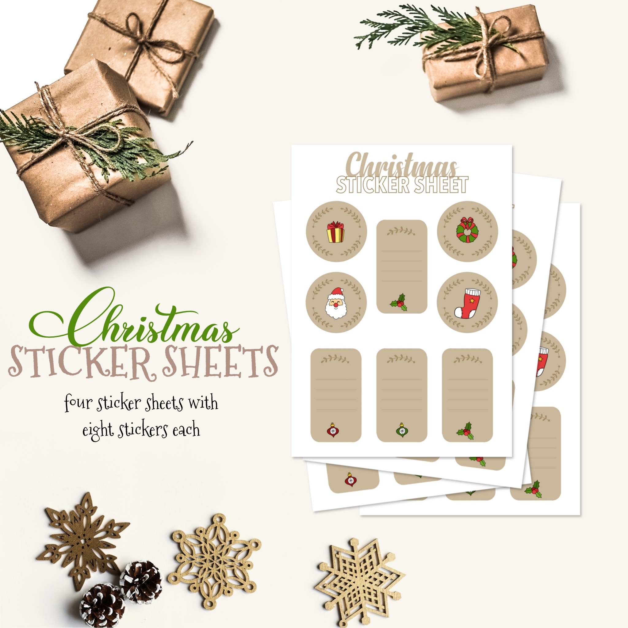 Anim8.lk | Mixed Christmas Sticker Sheets - Apsi Doodles | Anim8.lk ...