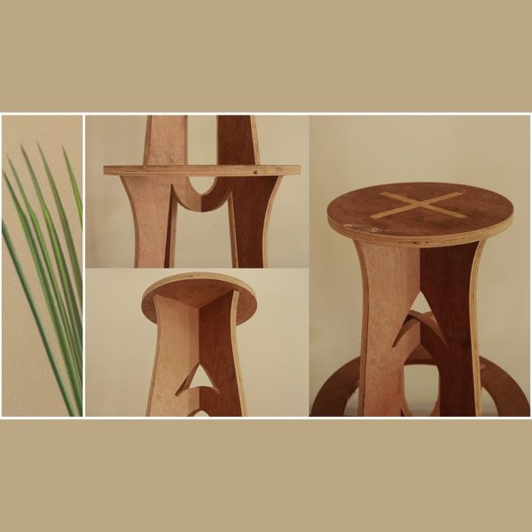 Wooden Bar Stool - Image 2