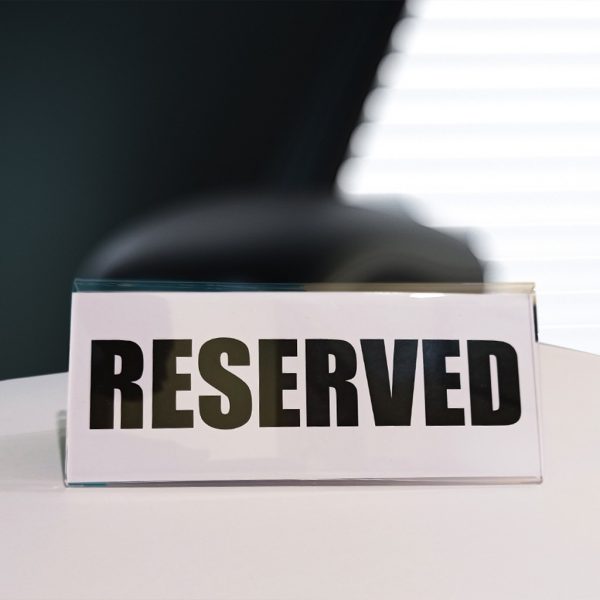 Plastic Reserved Sign with Custom Insert