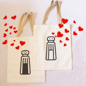 Salt n' Pepper Shaker Couple Tote Bags
