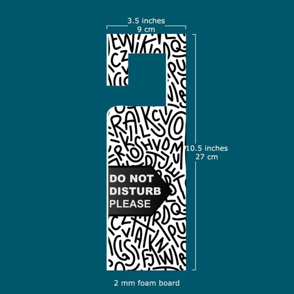 Foam Board Do Not Disturb Door Hanger - Set of 04 - Image 2