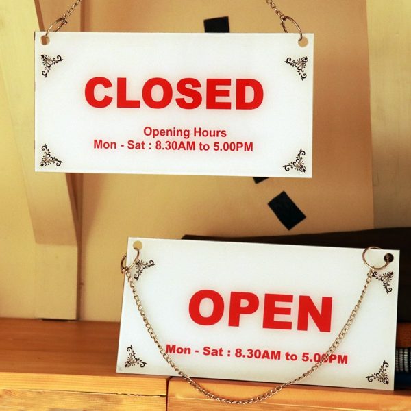 Plastic Open & Closed Sign