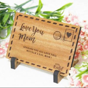 Mother's Day Wooden Postcard
