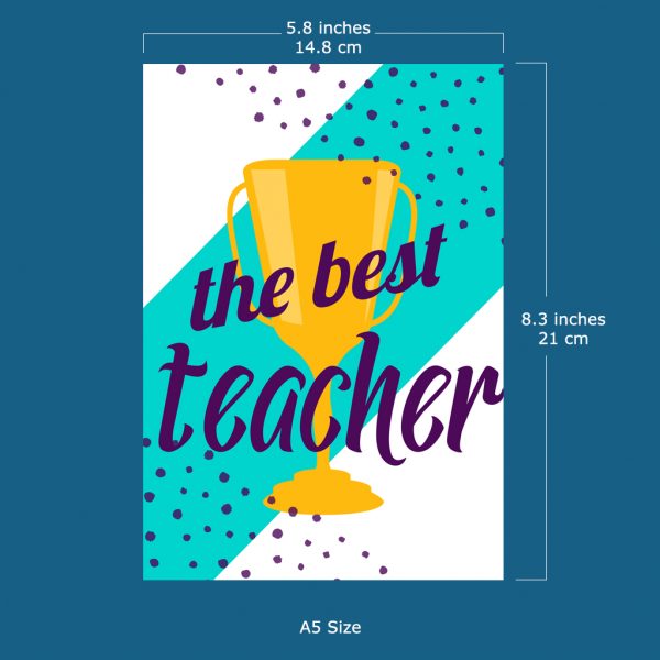 Trophy Themed Teacher's Day Card - Image 5