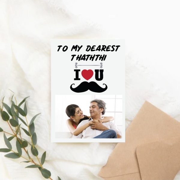 "Dearest Thaththi" Father's Day Card