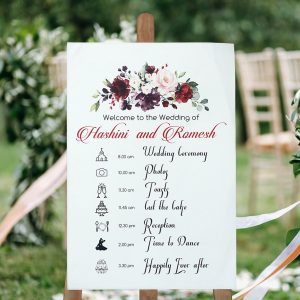 Wedding Agenda Sign