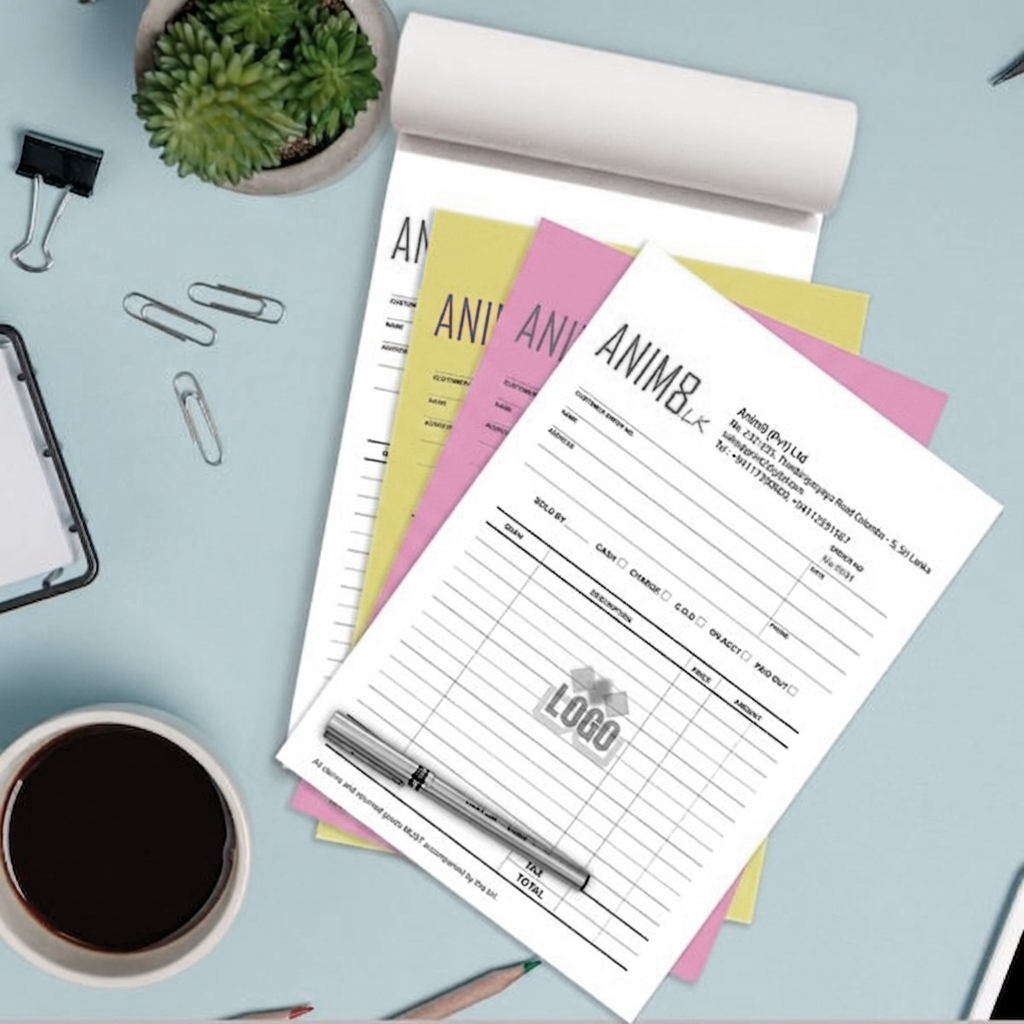 Monochrome A4 Invoice Books
