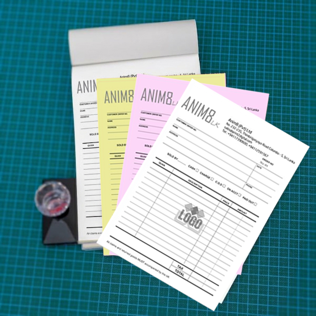 Full Colour A5 Invoice Books - Set of 02