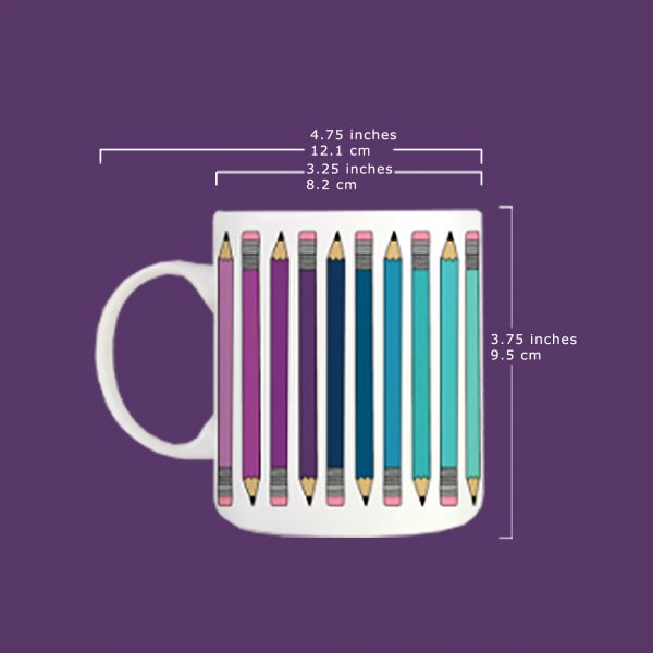 Rainbow Pencil Mug - Apsi Doodles - Image 3