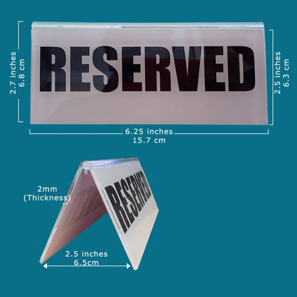 Plastic Reserved Sign with Custom Insert - Image 4