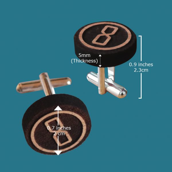 Custom Mahogany Cufflinks - Image 2