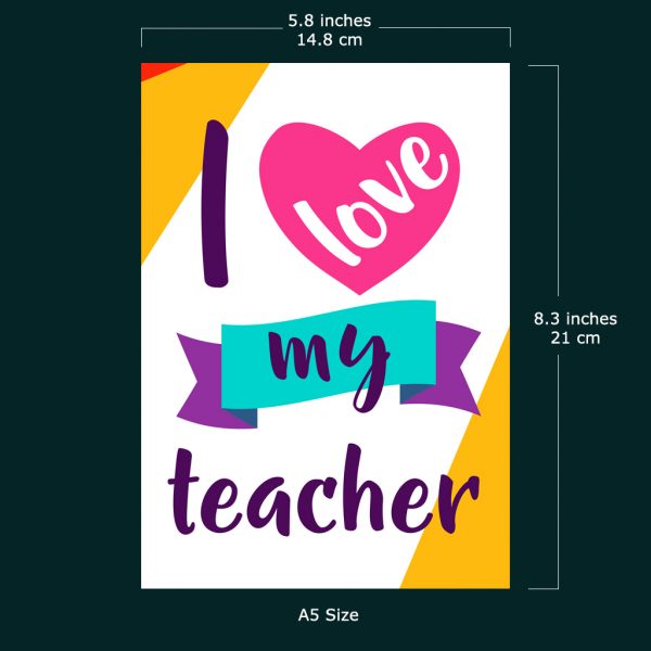 Heart Themed Teacher's Day Card - Image 5