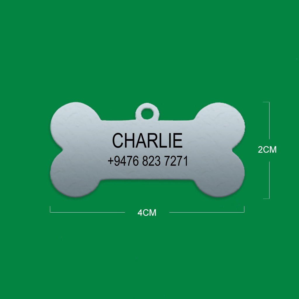 Metal Bone Dog Collar Tag - Image 3