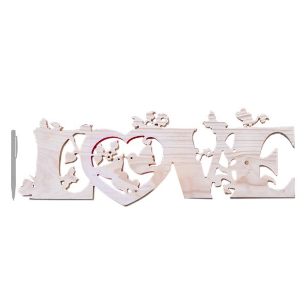 Ornate Wooden Word "Love" - Image 4