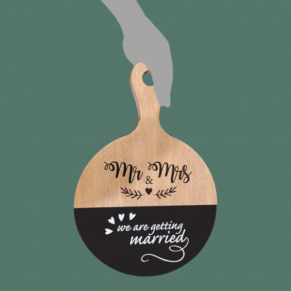 Round Mahogany Serving Board - Image 4