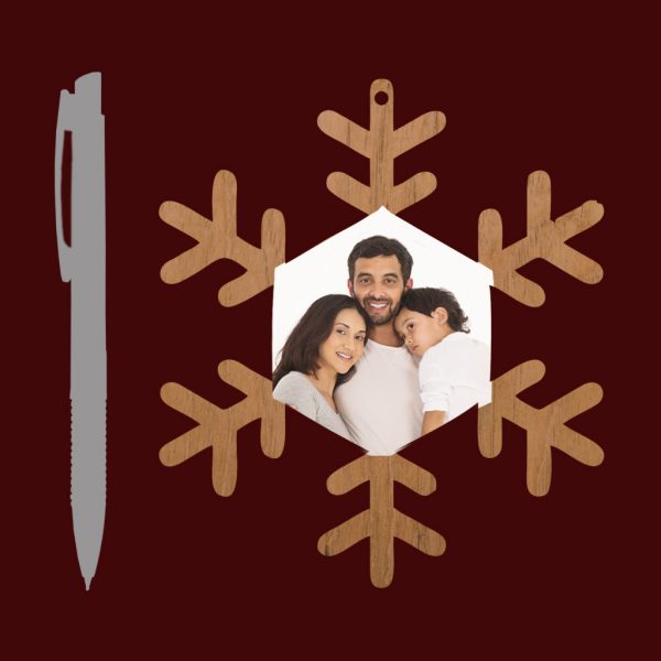 Wooden Snowflake with Photoprint - Image 4
