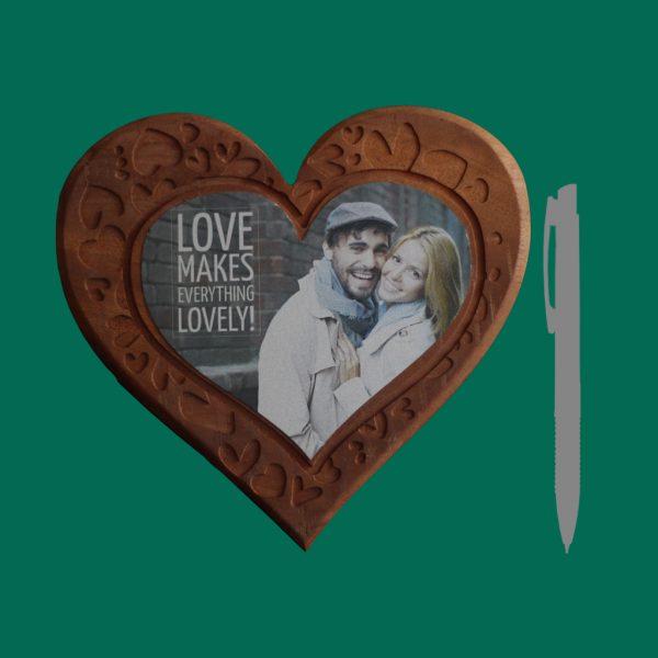 Wooden and Metal Photo Heart - Image 3