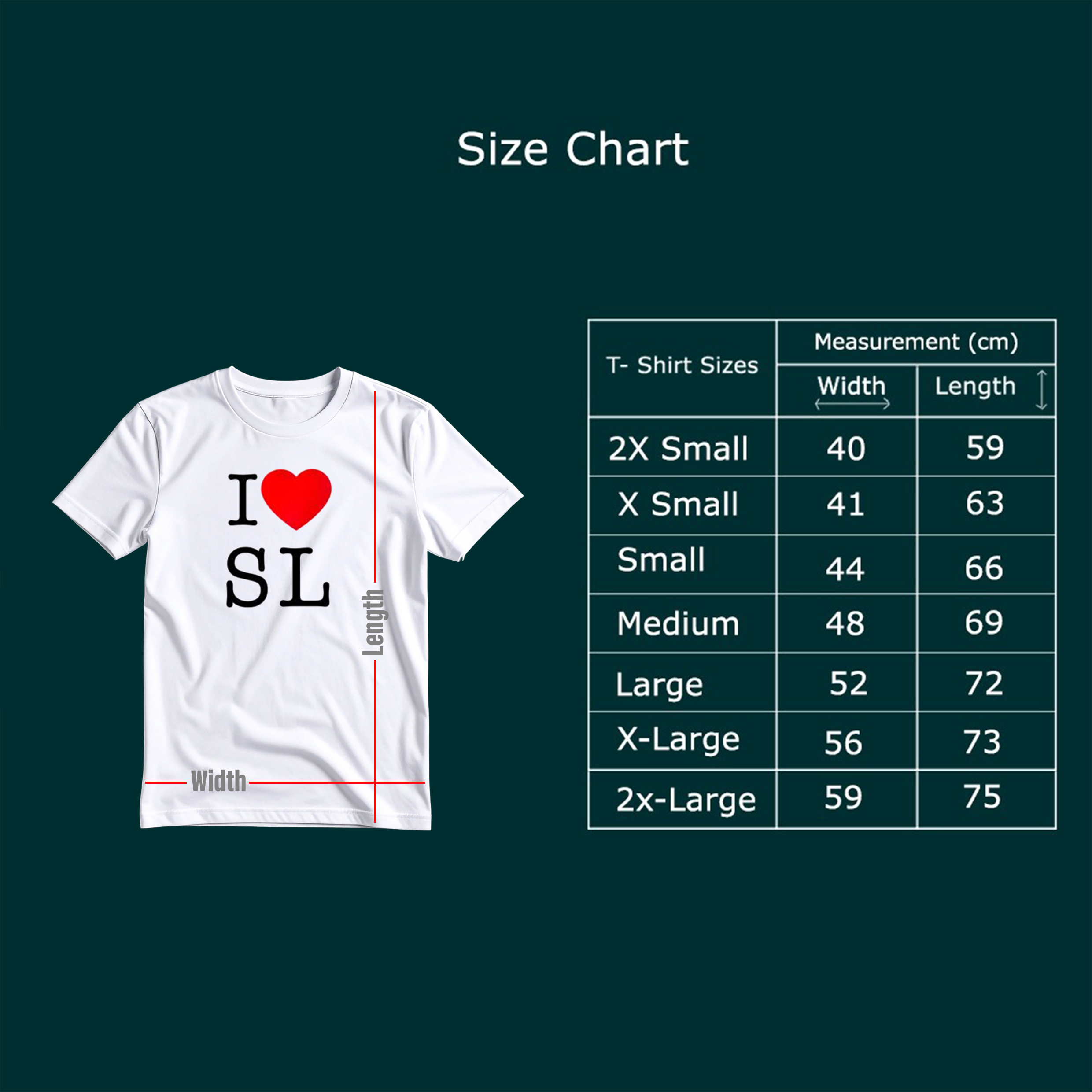 I Love SL T-shirt Print - Image 3