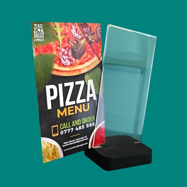 Transparent Plastic Menu Slide-In Stand - Image 3