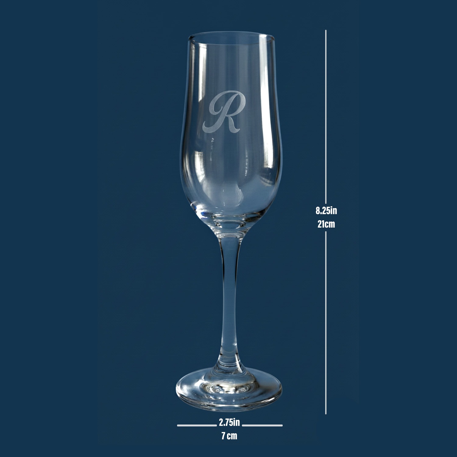 Laser Etched Champagne Flute Pair - Image 3