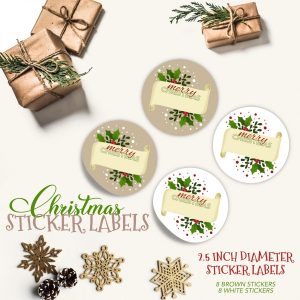 Christmas Gift Label Stickers - Apsi Doodles