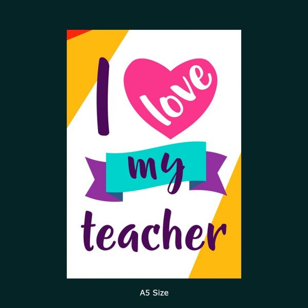 Heart Themed Teacher's Day Card - Image 4