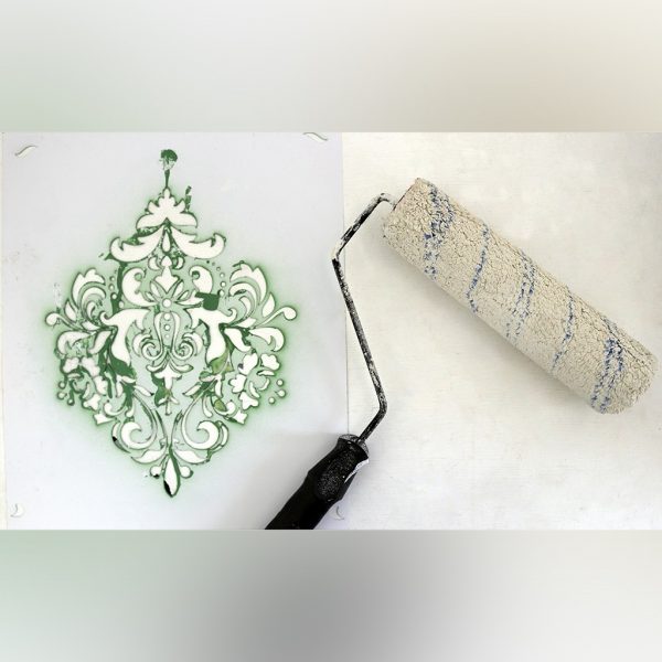 Damask Designed Painting Stencil