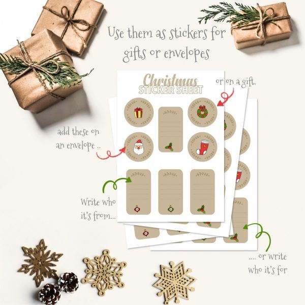 Mixed Christmas Sticker Sheets - Apsi Doodles - Image 2