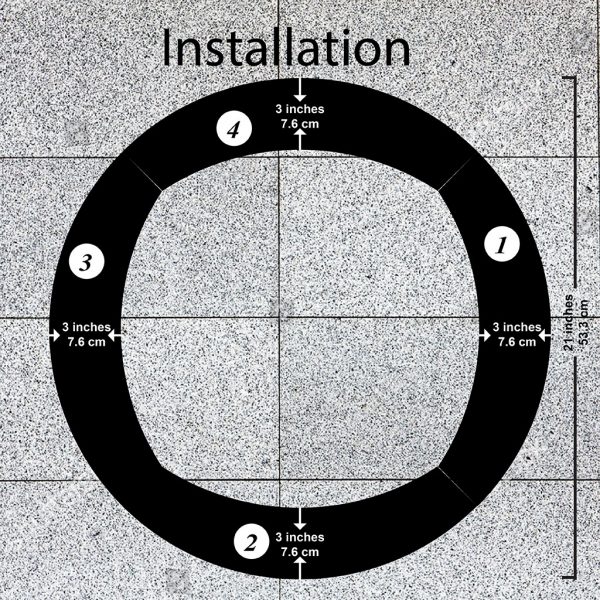Round Social Distancing Floor Stickers - Image 2