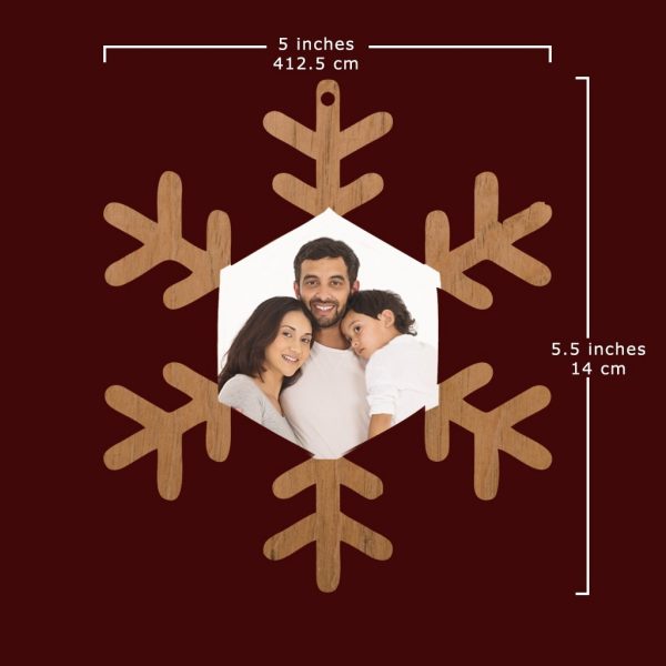 Wooden Snowflake with Photoprint - Image 2