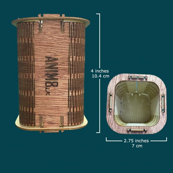Wooden Cylindrical Pen Holder - Image 2