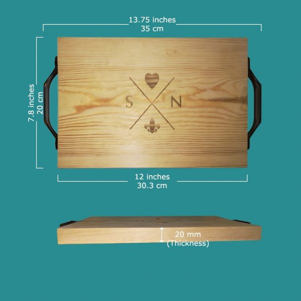 Monogram Etched Charcuterie Board - Image 2