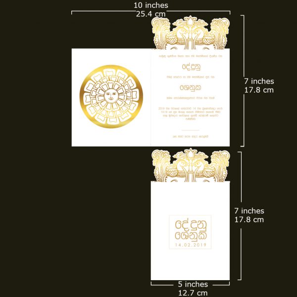 Hansa Poottu Sinhala Wedding Card - Set of 10 - Image 5
