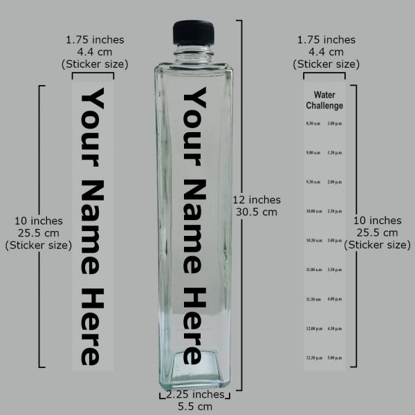 Glass Water Tracker Bottle - Image 4