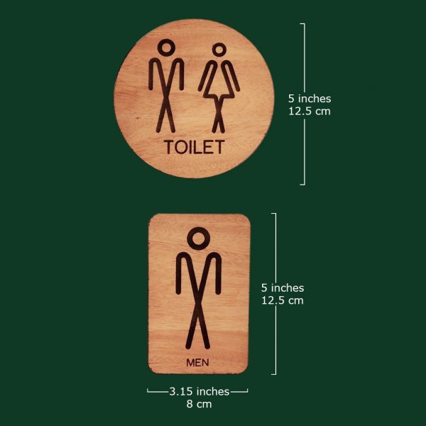 Wooden Toilet Signs - Image 2