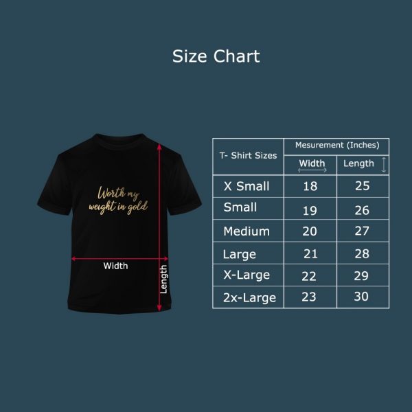 Black Tshirt with Gold Print - Image 2