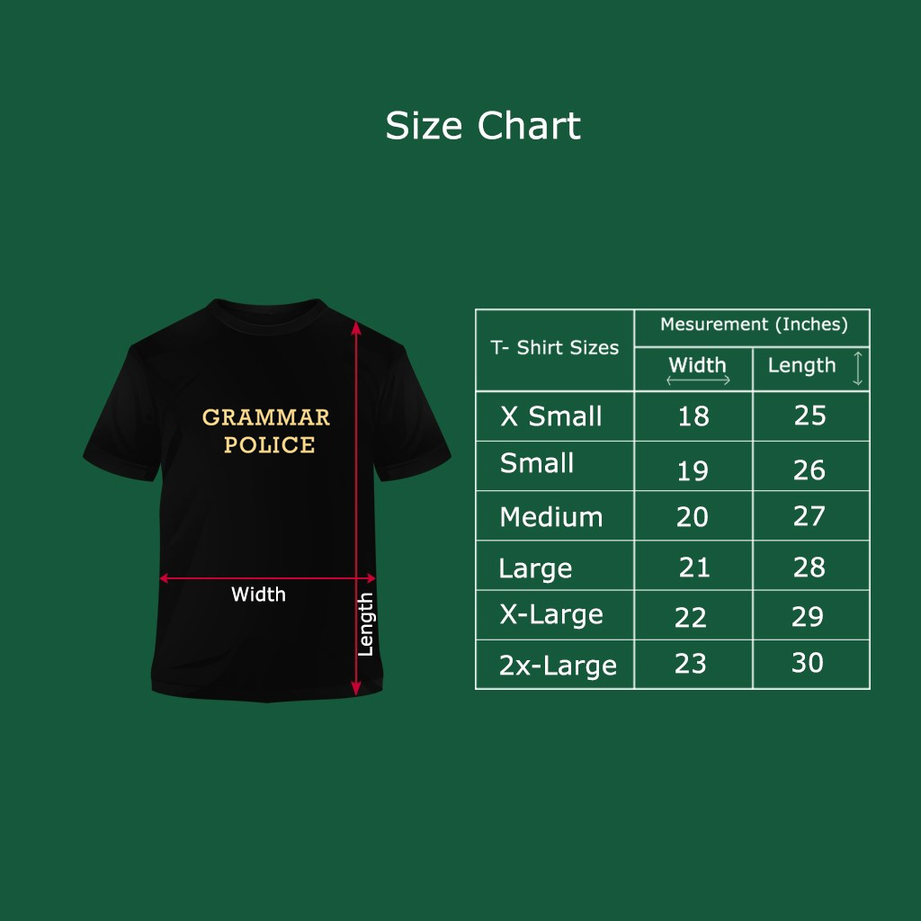 "Grammar Police" Black T Shirt - Image 2