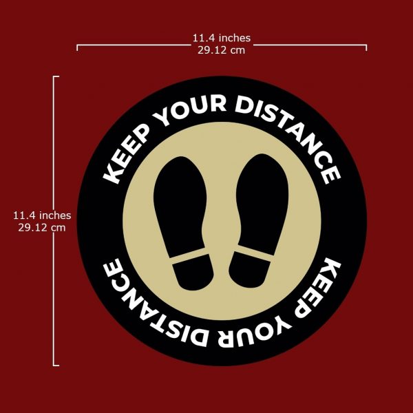 Shoe Print Round School Floor Sticker - Image 2