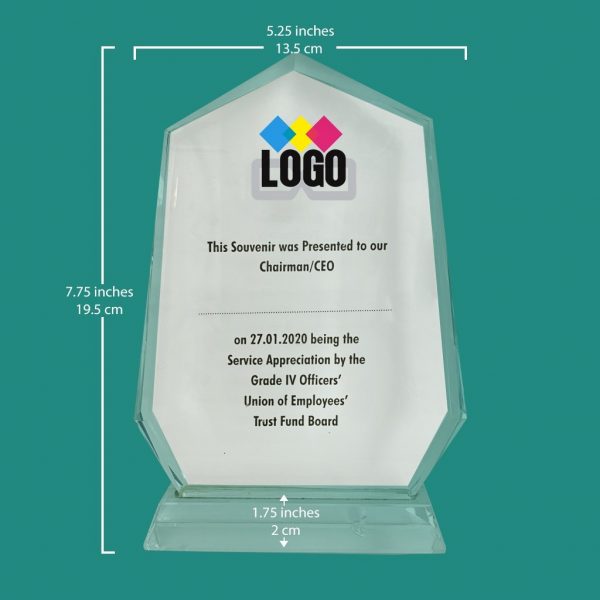 Diamond Point Crystal Trophy - Image 2