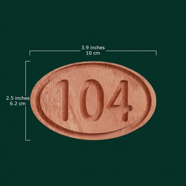 Carved Wooden Hotel Room Numbers - Image 2