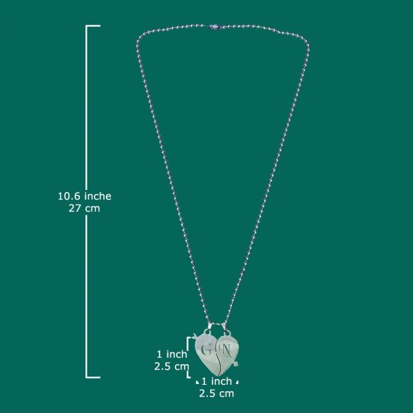 Metal Split Heart Pendant - Image 2