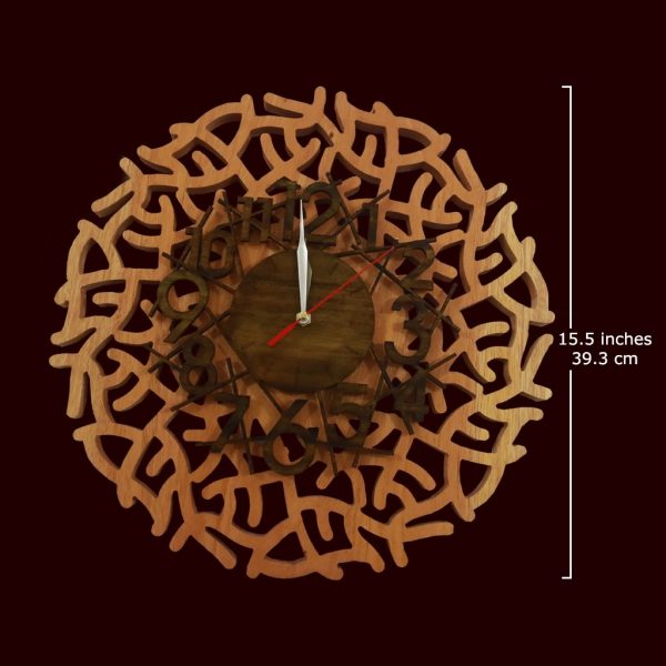 Branched Out Mahogany Wall Clock - Image 2