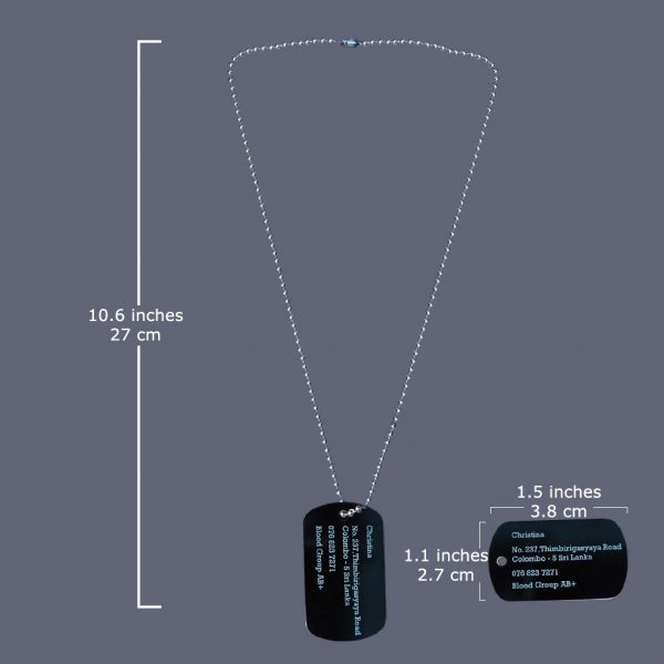 Black Metal Dogtag Chains - Image 2