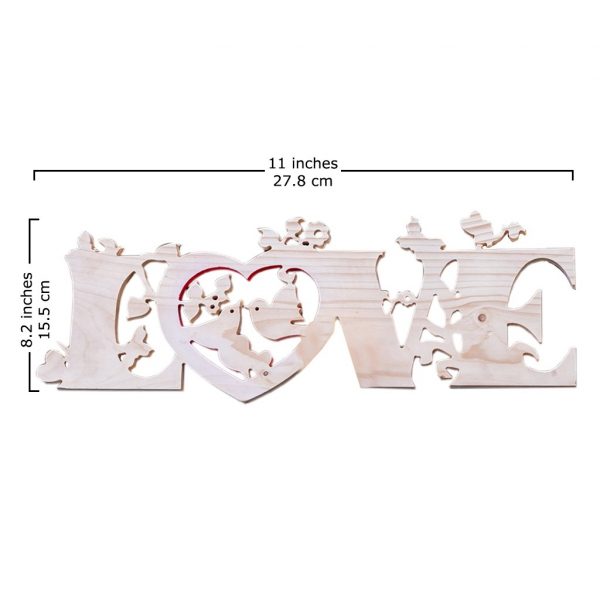 Ornate Wooden Word "Love" - Image 2