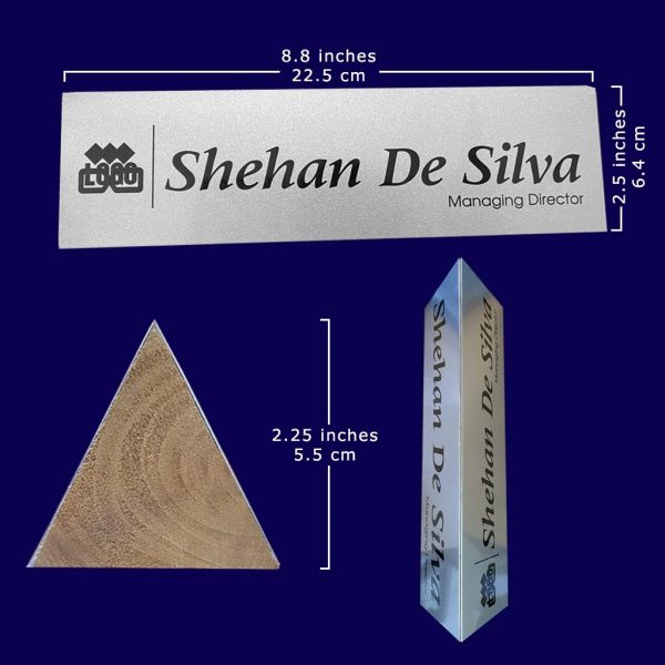 Metal Plated Wooden Designation Pyramids - Image 2