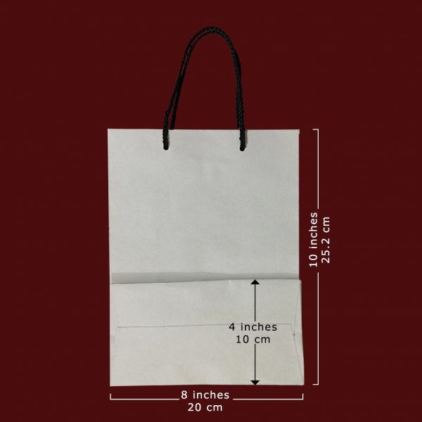 White Carrying Paper Bag - Set of 04 - Image 2