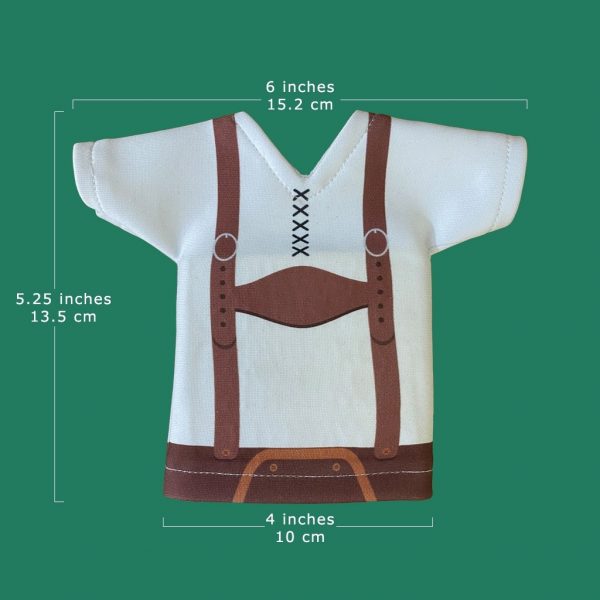 Fabric Lederhosen Beer Stubby Holder - Image 2
