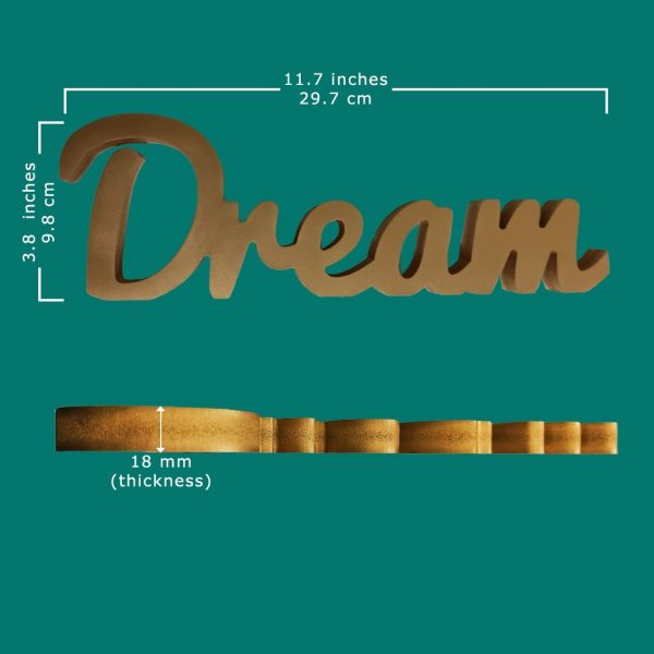 Spray Painted Gold Table Decor Words - Image 2