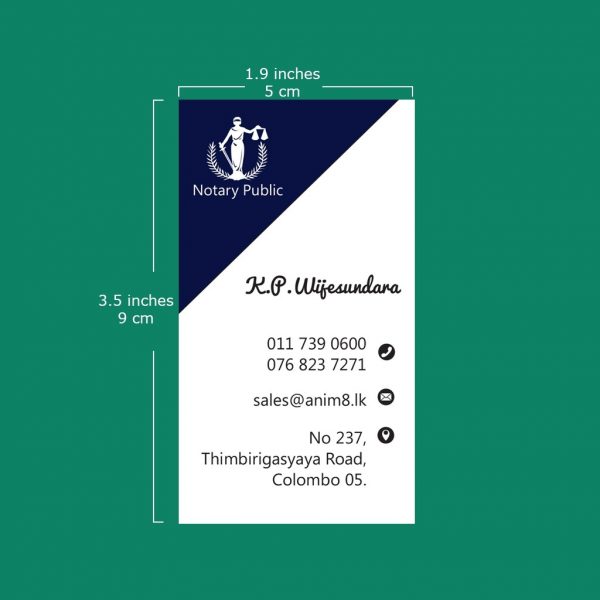 Notary Public Visiting Card - Set of 100 - Image 2
