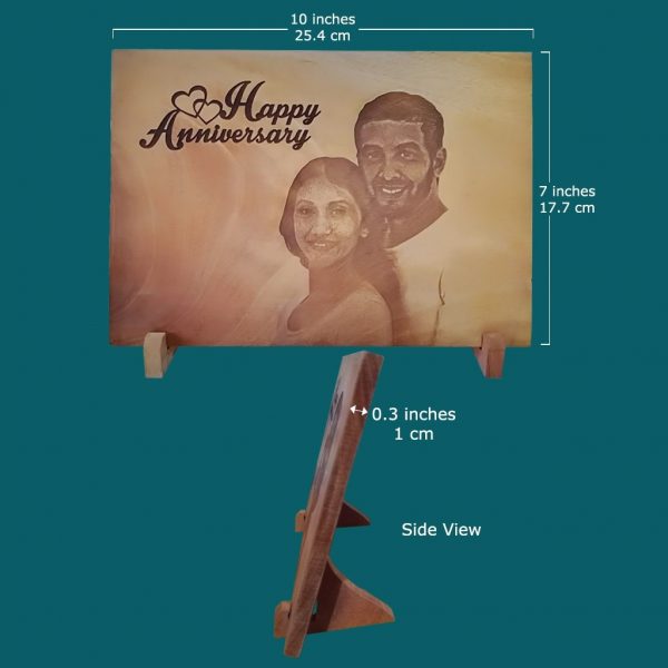 Laser Etched Wooden Photo for Annniversaries - Image 2